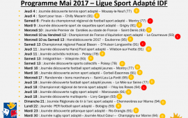 Programme Mai 2017 - Ligue Sport Adapté IDF